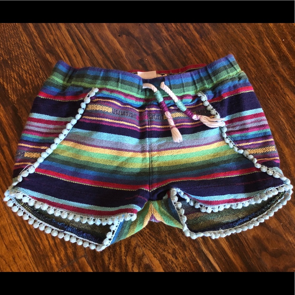 Girls shorts. Appaman. Multi stripe print.